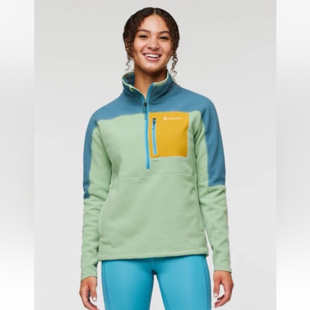 Cotopaxi Abrazo Half-Zip Fleece Jacket in Blue Spruce/Aspen